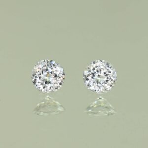 WhiteZircon round pair 4.5mm 0.97cts H zn3654 SOLD
