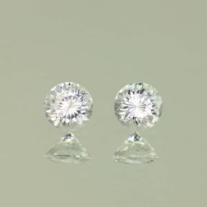 WhiteZircon round pair 4.5mm 1.04cts H zn3638