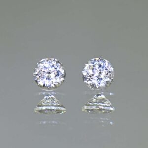 WhiteZircon round pair 4.5mm 1.06cts H zn3653