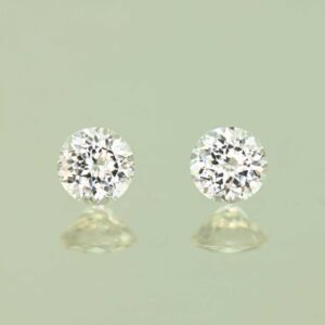 WhiteZircon round pair 4.5mm 1.09cts H zn3611