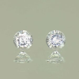 WhiteZircon round pair 4.5mm 1.09cts H zn3650