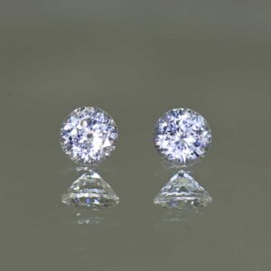 WhiteZircon round pair 4.5mm 1.09cts H zn3656