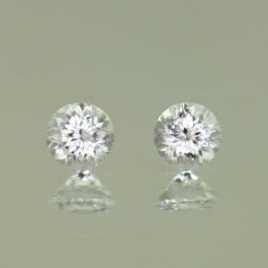WhiteZircon round pair 5.0mm 1.43cts H zn3615