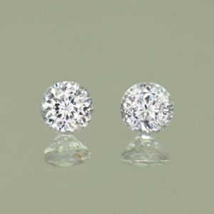 WhiteZircon round pair 5.0mm 1.51cts H zn3930