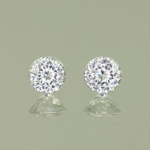 WhiteZircon round pair 5.1mm 1.59cts H zn3616