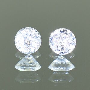 WhiteZircon round pair 5.5mm 1.82cts H zn1127