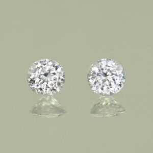 WhiteZircon round pair 5.5mm 1.90cts H zn4268