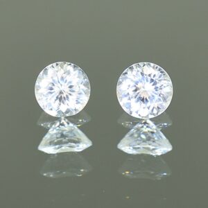 WhiteZircon round pair 5.5mm 1.93cts H zn2765