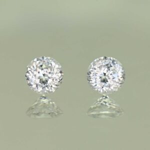 WhiteZircon round pair 5.5mm 1.94cts H zn4272
