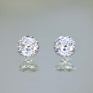 WhiteZircon round pair 5.5mm 1.95cts H zn4273