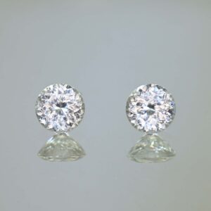 WhiteZircon round pair 5.5mm 1.98cts H zn3617