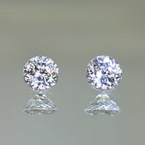 WhiteZircon round pair 5.5mm 1.99cts H zn4275