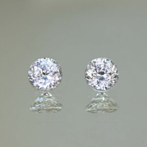 WhiteZircon round pair 5.5mm 1.99cts H zn4276