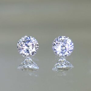 WhiteZircon round pair 5.5mm 2.02cts H zn4281