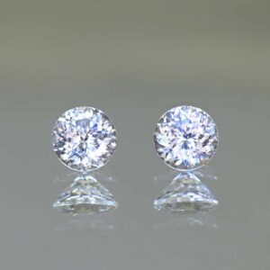 WhiteZircon round pair 5.5mm 2.04cts H zn4284
