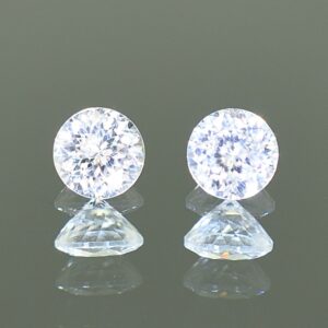 WhiteZircon round pair 5.5mm 2.14cts H zn2764