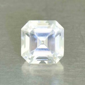 WhiteZircon sq eme cut 8.0mm 4.16cts H zn6713 SOLD