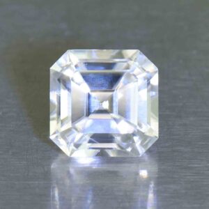 WhiteZircon sq eme cut 9.5mm 6.47cts H zn6716 SOLD