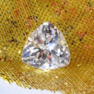 WhiteZircon trillion 8.0mm 2.44cts