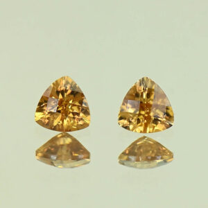 YellowOrangeZircon ch trill pair 5.0mm 1.30cts N zn7888