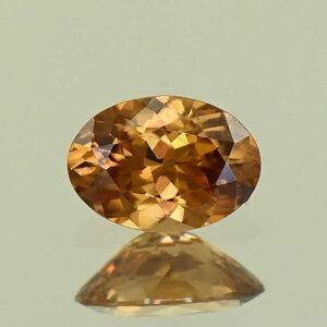 YellowOrangeZircon oval 6.5x4.6mm 0.81cts N zn8039