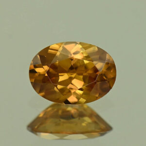 YellowOrangeZircon oval 7.0x5.1mm 1.11cts N zn3269