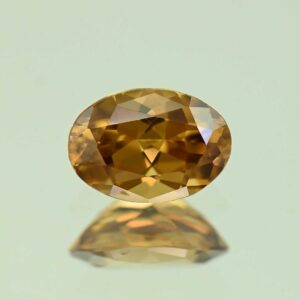 YellowOrangeZircon oval 7.8x5.5mm 1.46cts N zn7527