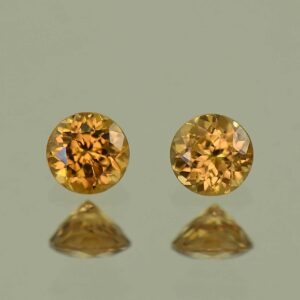 YellowOrangeZircon round pair 3.6mm 0.56cts N zn3265