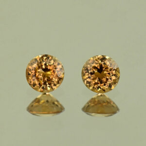 YellowOrangeZircon round pair 4.5mm 1.07cts N zn4101