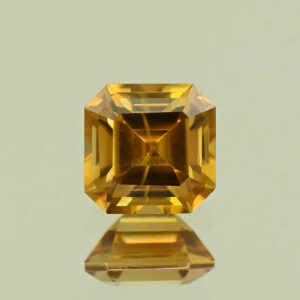 YellowOrangeZircon sq eme cut 6.5mm 2.16cts N zn7900