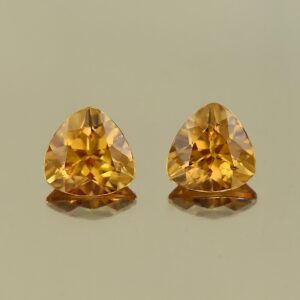 YellowOrangeZircon trill pair 5.5mm 1.65cts N zn4171