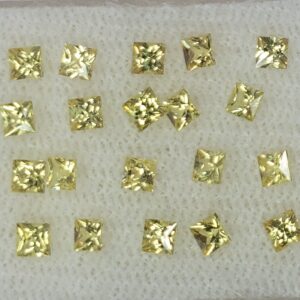 YellowSapphire princess 2.1mm 1.48cts 20pcs N sa282 SOLD