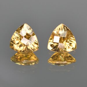 YellowZircon ch trill pair 9.0mm 7.18cts zn612