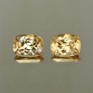 YellowZircon cush pair 8.0x6.0mm 4.41cts zn2692