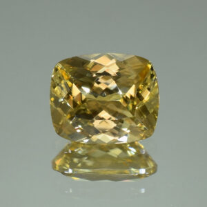 YellowZircon cushion 11.0x9.1mm H 6.36cts ZN372 crop SOLD