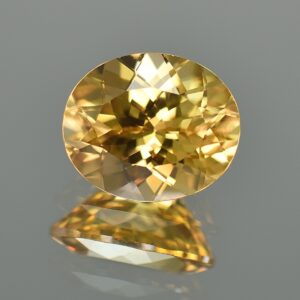 YellowZircon oval 13.1x11.0mm 9.64cts zn171
