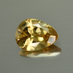 YellowZircon pear 12.0x9.1mm 5.00cts zn3731