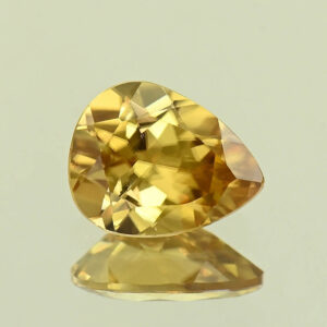 YellowZircon pear 9.6x7.6mm 2.72cts H zn8034