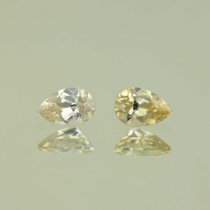 YellowZircon pear pair 6.1x4.1mm 1.30cts H zn3840
