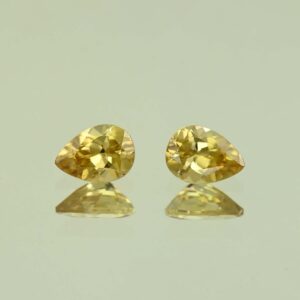 YellowZircon pear pair 7.0x5.0mm 2.00cts H zn3841 SOLD