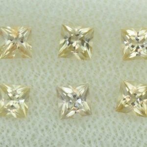 YellowZircon princess box set 3.5mm 3.55cts H zn5941