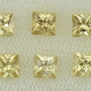 YellowZircon princess box set 4.0mm 5.12cts H zn5943