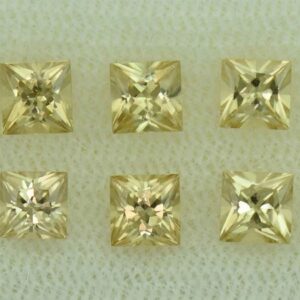 YellowZircon princess box set 4.0mm 5.12cts H zn6728 SOLD