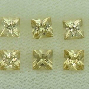 YellowZircon princess box set 4.0mm 5.21cts H zn6729