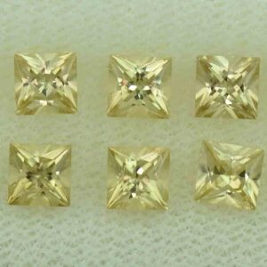 YellowZircon princess box set 4.0mm 5.26cts H zn6731