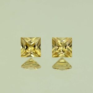 YellowZircon princess pair 4.5mm 1.38cts H zn3830