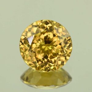 YellowZircon round 10.4mm 6.01cts H zn8101 SOLD