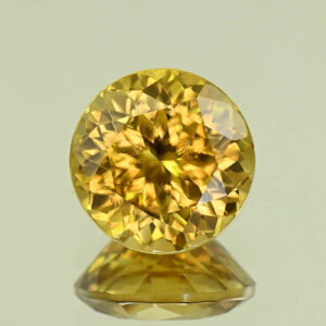 YellowZircon round 12.5mm 11.53cts H zn8104 SOLD