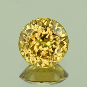 YellowZircon round 9.5mm 4.43cts H zn8099 SOLD