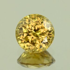YellowZircon round 9.5mm 4.99cts H zn8100